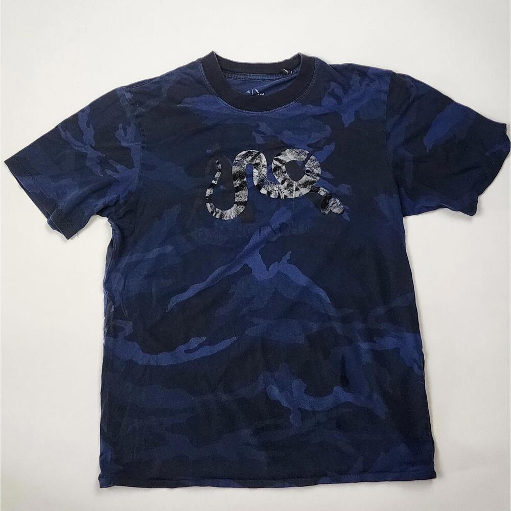 Armani Exchange Blue Camo Graphic Tee mens xs
